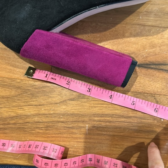 Zara Suede Colourblock Black Pumps with Purple Heel - Picture 7 of 7